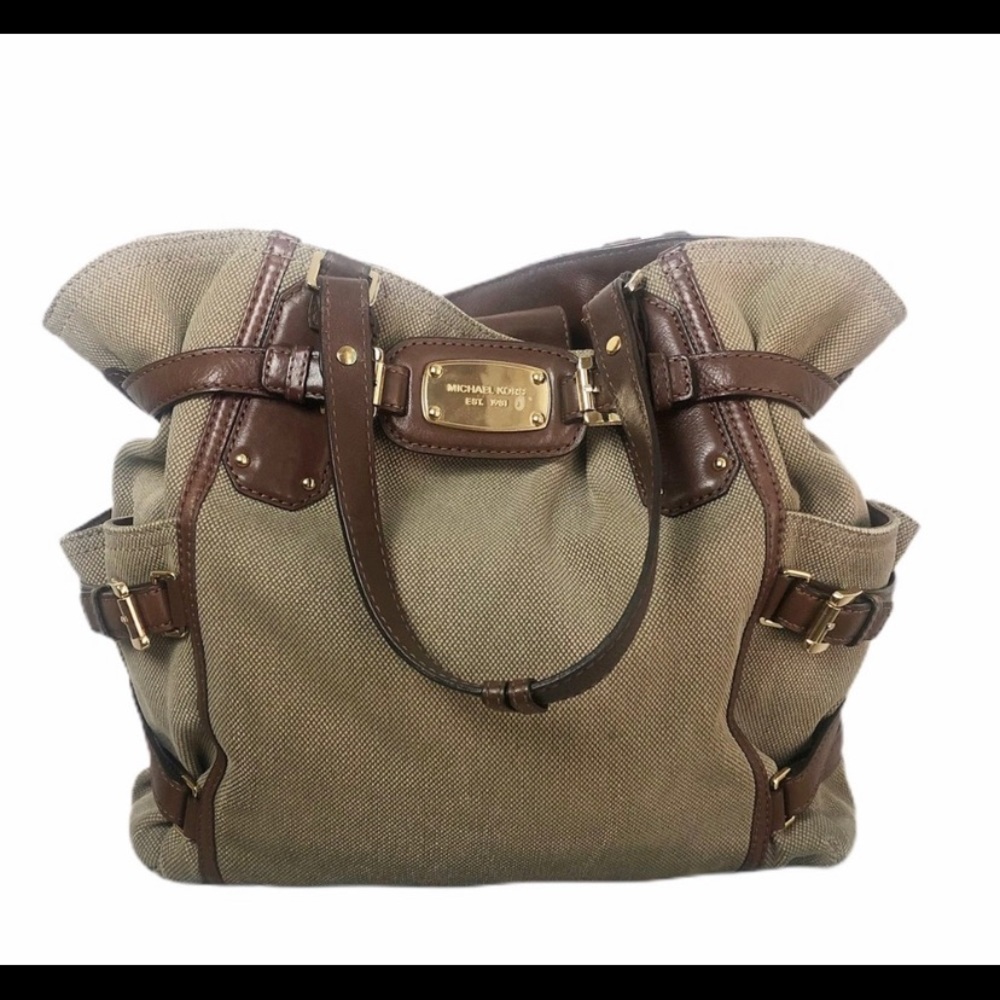 Michael Kors oversized canvas tote bag